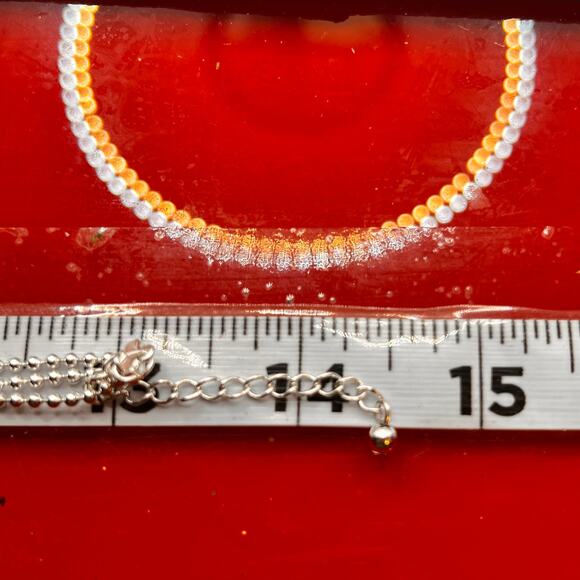 Silver Necklace Rhinestone Clear Stone True Choker Cubic Zirconia Adjustable - Picture 5 of 5